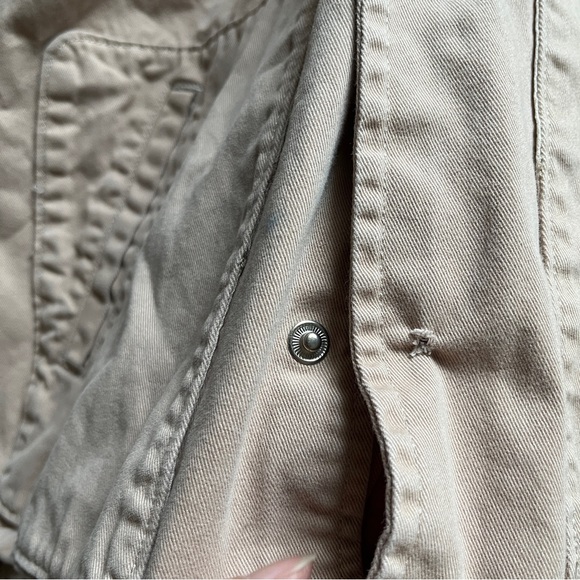 Blacksheeps Embroidered Flower Patch Beige Jacket Sz L - Picture 9 of 9